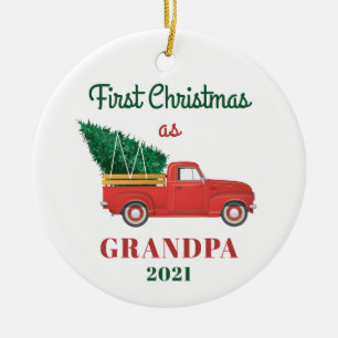 Grootpa 1e kerstfeestdag Aangepast Keramisch Ornament
