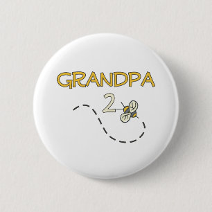 Grootpa 2 Bee Ronde Button 5,7 Cm