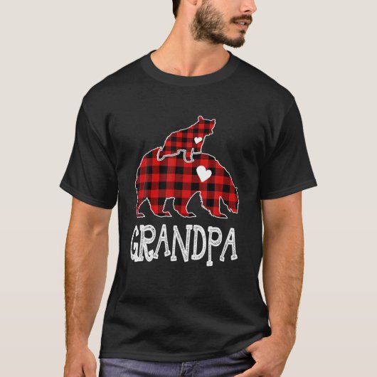 Grootpa Beer Kerstmis Pajama Red Pset Buffa T-shirt (Voorkant)