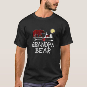 Grootpa Beer Kerstmis Pajama Red Pset Buffalo T-shirt