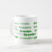 Grootpa Coffee Mok (groen) (Voorkant links)