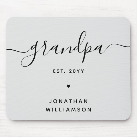 Grootpa Est aangepaste nieuwe opa-cadeaus Muismat (Voorkant)