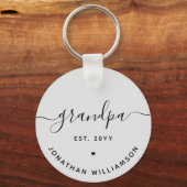 Grootpa Est aangepaste nieuwe opa-cadeaus Sleutelhanger (Voorkant)