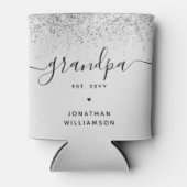 Grootpa Est Glitter Confetti Custom Grandpa Gifts Blikjeskoeler (Voorkant)