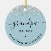 Grootpa Est Glitter Confetti Custom Grandpa Gifts Keramisch Ornament (Voorkant)