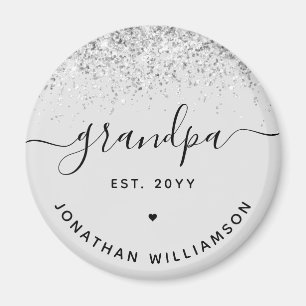 Grootpa Est Glitter Confetti Custom Grandpa Gifts Magneet