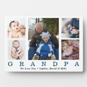 Grootpa Fathers Day Photo Collage Custom Fotoplaat