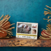 Grootpa First Vaderdag 3 Fotomarmer en Gold Fotoplaat (Zijkant)