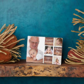 Grootpa First Vaderdag 4 Foto Collage Wood Fotoplaat (Zijkant)