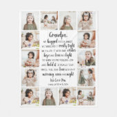 Grootpa Foto collage Fleece Blanket Deken (Voorkant)