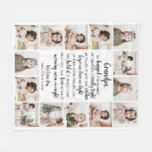Grootpa Foto collage Fleece Blanket Deken (Voorkant (Horizontaal))