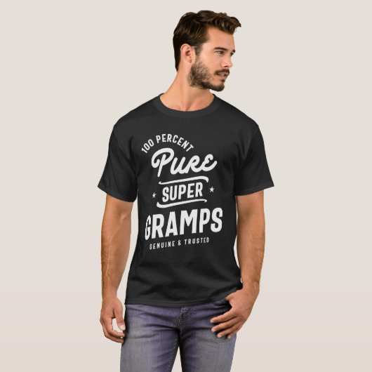 Grootpa geeft 100 percenten zuiver Super Gramps T- T-shirt (Voorkant volledig)