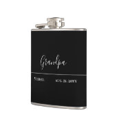 Grootpa Gift - Modern Jet Black, speciaal geperson Heupfles (Links)