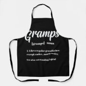 Grootpa Gift voor Gramps Definition Fathers Day Schort (Voorkant)