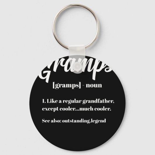 Grootpa Gift voor Gramps Definition Fathers Day Sleutelhanger (Voorkant)