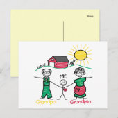 Grootpa Grandma & me Briefkaart (Voorkant / Achterkant)