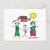 Grootpa Grandma & me Briefkaart (Voorkant)