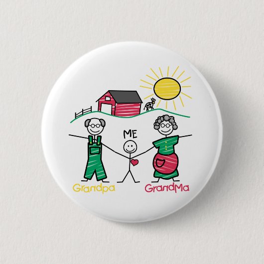 Grootpa Grandma & me Ronde Button 5,7 Cm (Voorkant)