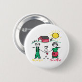 Grootpa Grandma & me Ronde Button 5,7 Cm (Voorkant /achterkant)