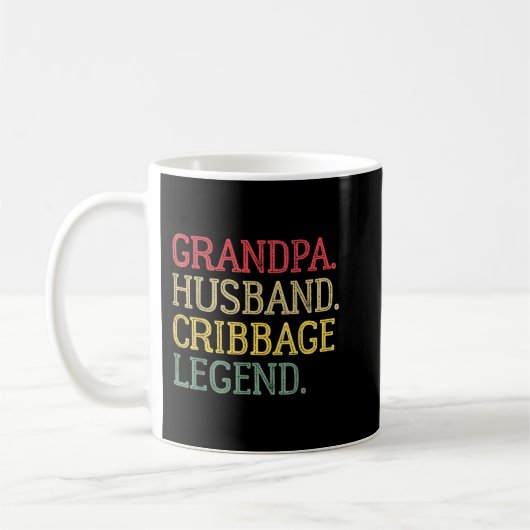Grootpa Husband Cribbage Legend Cribbage B Koffiemok (Links)