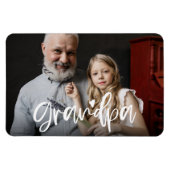 Grootpa Love Script Personalized Gift Photo Magneet (Horizontaal)