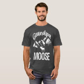 Grootpa Moose Grandfather Moose Woodland Animal T-shirt (Voorkant volledig)