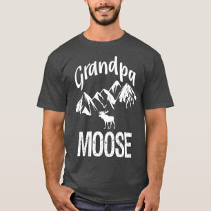 Grootpa Moose Grandfather Moose Woodland Animal T-shirt