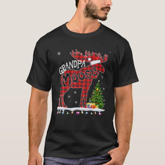 Grootpa Moose Matching Family Kerstkleden Pl T-shirt (Voorkant)