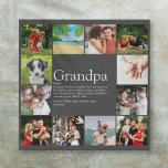 Grootpa Papa Definition 12 Foto Collage Gray Imitatie Canvas Print<br><div class="desc">12 foto's collage om je te personaliseren voor je speciale opa,  opa,  opa,  papa of poppen om een uniek geschenk te creëer. Een perfecte manier om hem te shows hoe geweldig hij elke dag is. Ontworpen door: Thisnotme©</div>