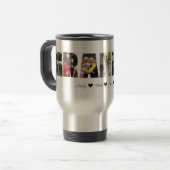 Grootpa Photo Collage Travel Mug met 7 foto's Reisbeker (Voorkant links)