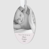 Grootpa's eerste kerstfeest Persoonlijke foto naam Ornament (voorkant)