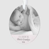 Grootpa's eerste kerstfeest Persoonlijke foto naam Ornament (voorkant)