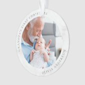 Grootpa's eerste kerstfoto Keepomwille Ornament (voorkant)