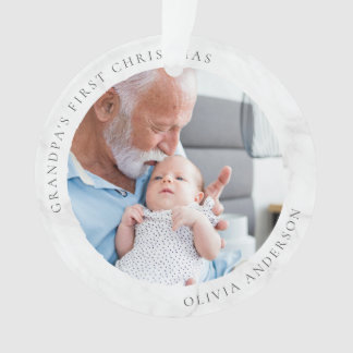 Grootpa's eerste kerstfoto Keepomwille Ornament