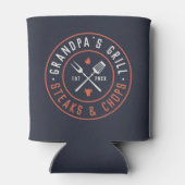 Grootpa's grill, speciaal jaar ingesteld blikjeskoeler (Achterkant)