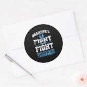 Grootpas vecht tegen Geweldige prostaatkanker Ronde Sticker (Envelop)