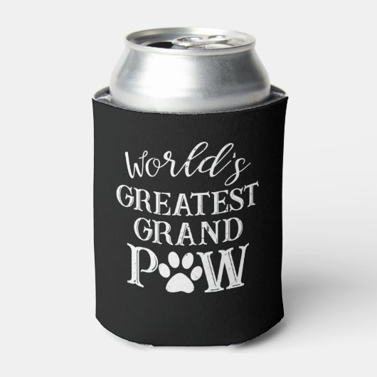 Grootpaw Worlds Greatest Grand Paw Funny Dogs Blikjeskoeler (Blikje Voorkant)