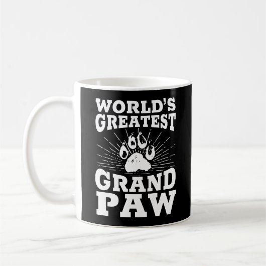 Grootpaw Worlds Greatest Grand Paw Funny Dogs Koffiemok (Links)