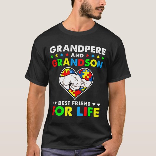 Grootpere en kleinzoon beste vriend voor levensaut t-shirt (Voorkant)