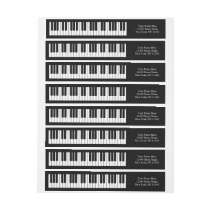 Grootpianosleutels — etiketten met retouradressen