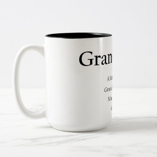 Grootpoppa Coffee Mok, weinig koeler dan opa Tweekleurige Koffiemok (Links)