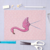 Grootroze flamingo weefselcadeaupapier tissuepapier (Craft)