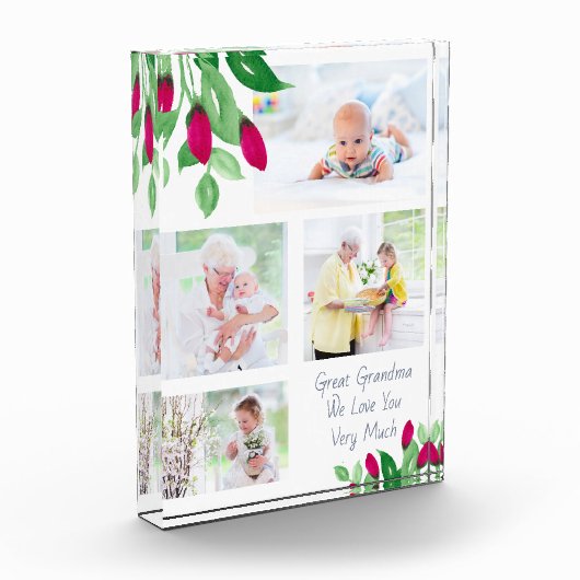 Grootroze rosebuds 4 Afbeelding Fotoblokken (Links)