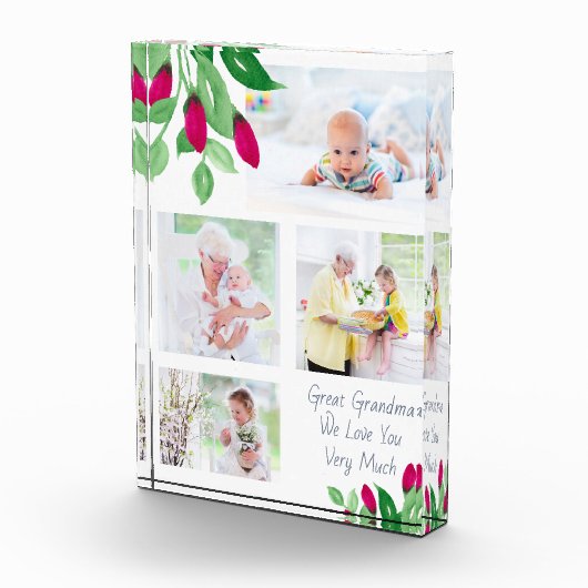 Grootroze rosebuds 4 Afbeelding Fotoblokken (Rechts)