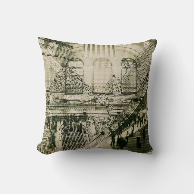 groots centraal station, NYC toss pillow Kussen (Voorkant)
