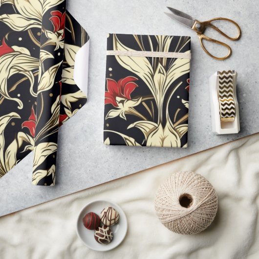 Grootschalig bloemmotief inpakpapier (Crafts)