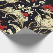 Grootschalig bloemmotief inpakpapier (Hoek)