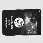 Grootschalig gepotte Silhouette Monogram foto Golfhanddoek (Horizontaal)