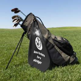 Grootschalig gepotte Silhouette Monogram foto Golfhanddoek