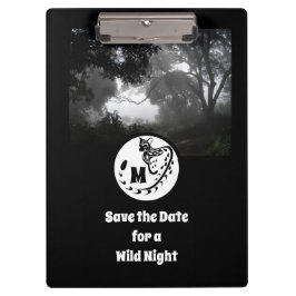 Grootschalig gepotte Silhouette Monogram foto Klembord